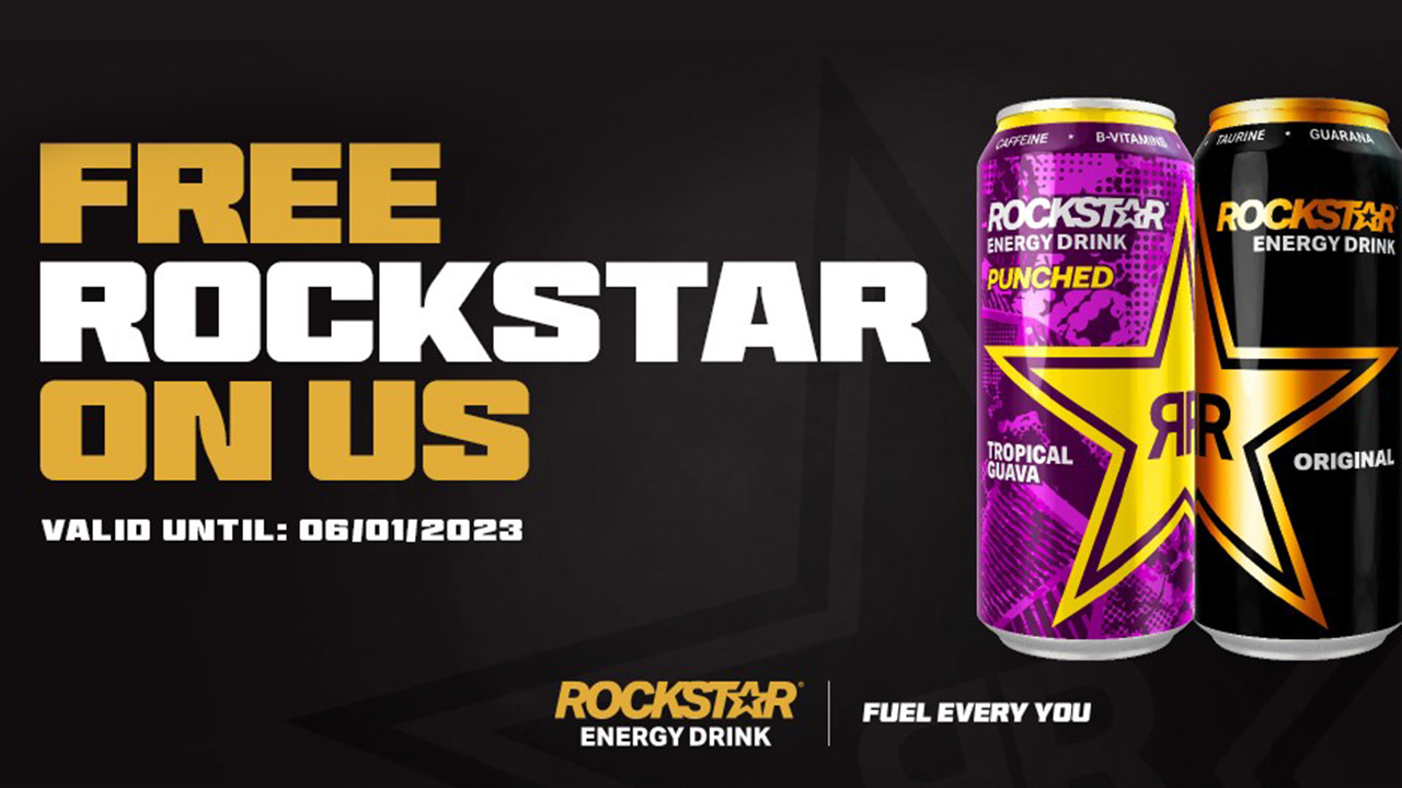GRAB A FREE CAN OF ROCKSTAR ENERGY
