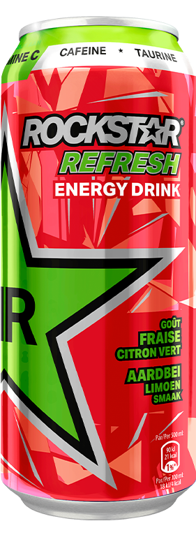 Rockstar Energy Drink REFRESH GOÛT FRAISE CITRON VERT​