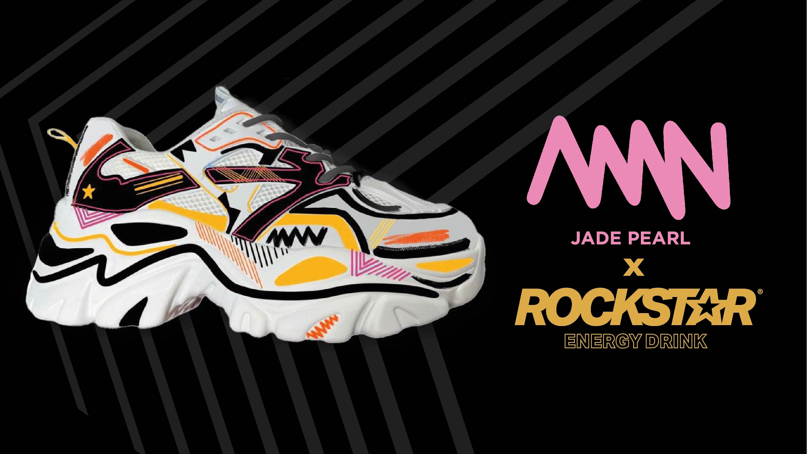 ROCKSTAR® ENERGY DRINK TEAMS UP WITH JADE PEARL TO GIVE AWAY LIMITED-EDITION, HAND-PAINTED TRAINERS